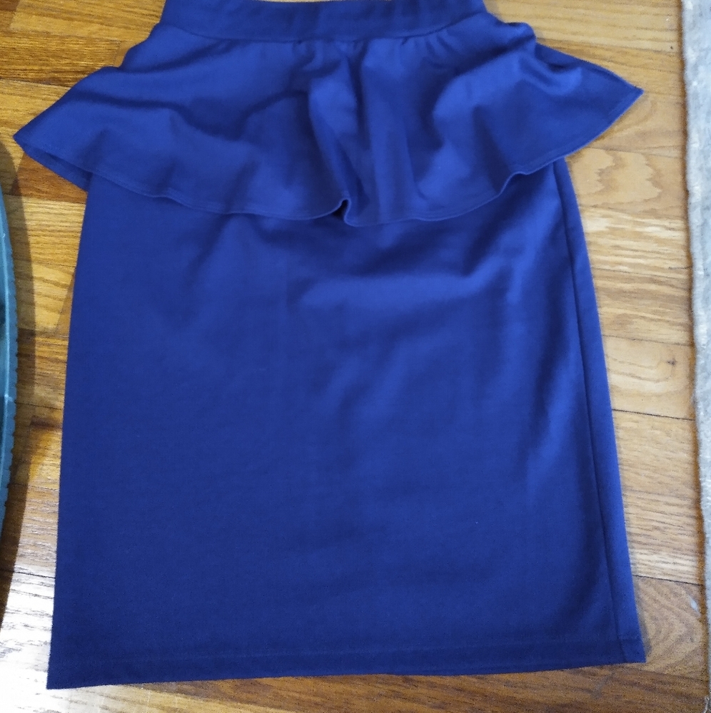Purple peplum skirt
